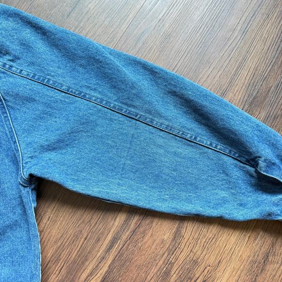 Cambridge Dry Goods Denim Chore Jacket Contrast Collar Unisex M - Picture 5 of 6